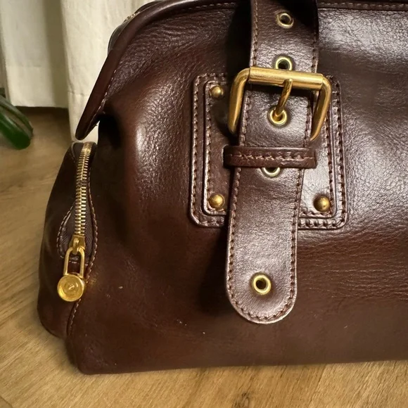 Vintage Marc Jacob Brown Patti Satchel Leather Bag - Picture 2 of 16